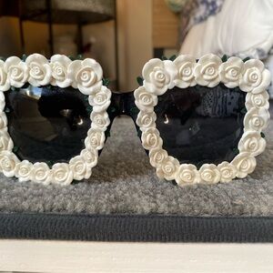 Dolce and Gabbana flowered black sunglasses!